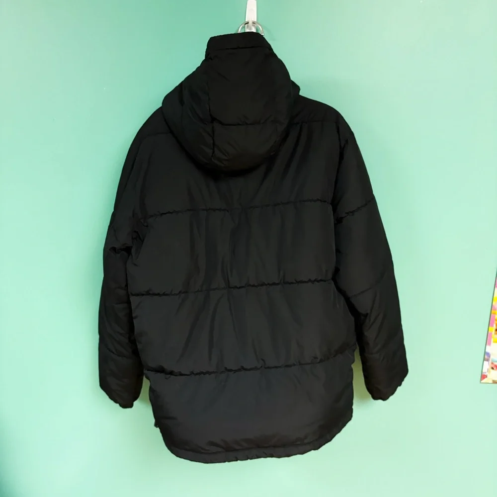 Old Navy Black Hooded Zip Up Frost-Free Puffer Jacket Kids M/8